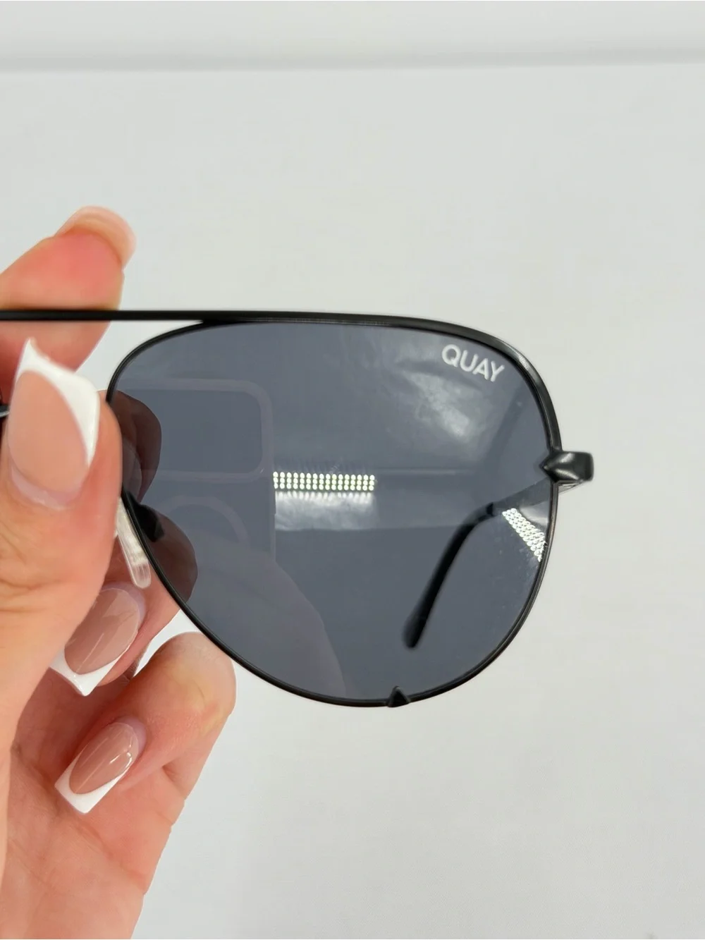 Quay Australia High Key Mini Polarized Black smoke Aviator Sunglasses vacation